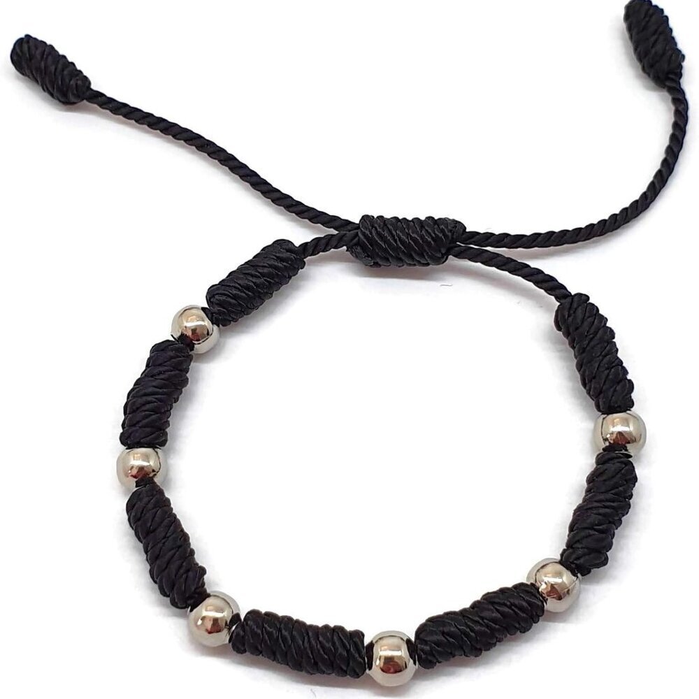 By Dalia – Kabbalah Bracelet – 7 Knots of Red Thread with Balls – Unisex – Adjus